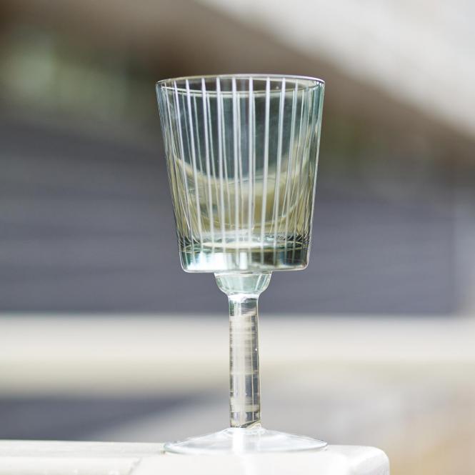 Weingläserset mit Schliff Library