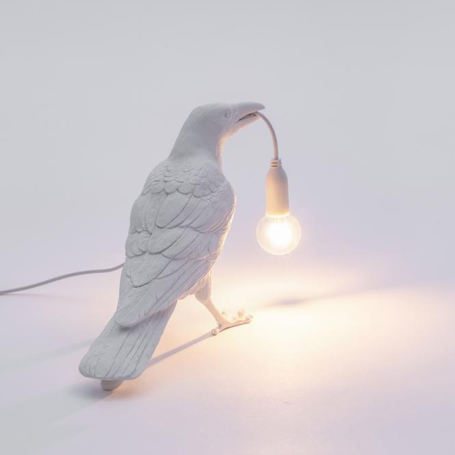 "Bird Lamp" Waiting, weiß