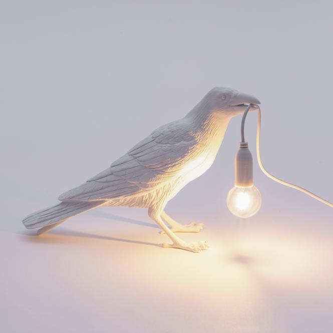 "Bird Lamp" Waiting, weiß