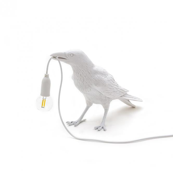 "Bird Lamp" Waiting, weiß