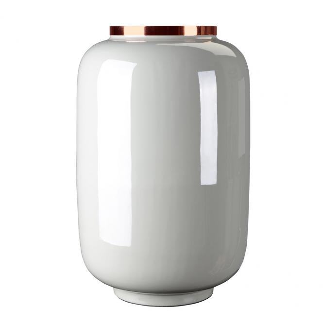 Saigon Vase L, hellgrau/kupferfarben