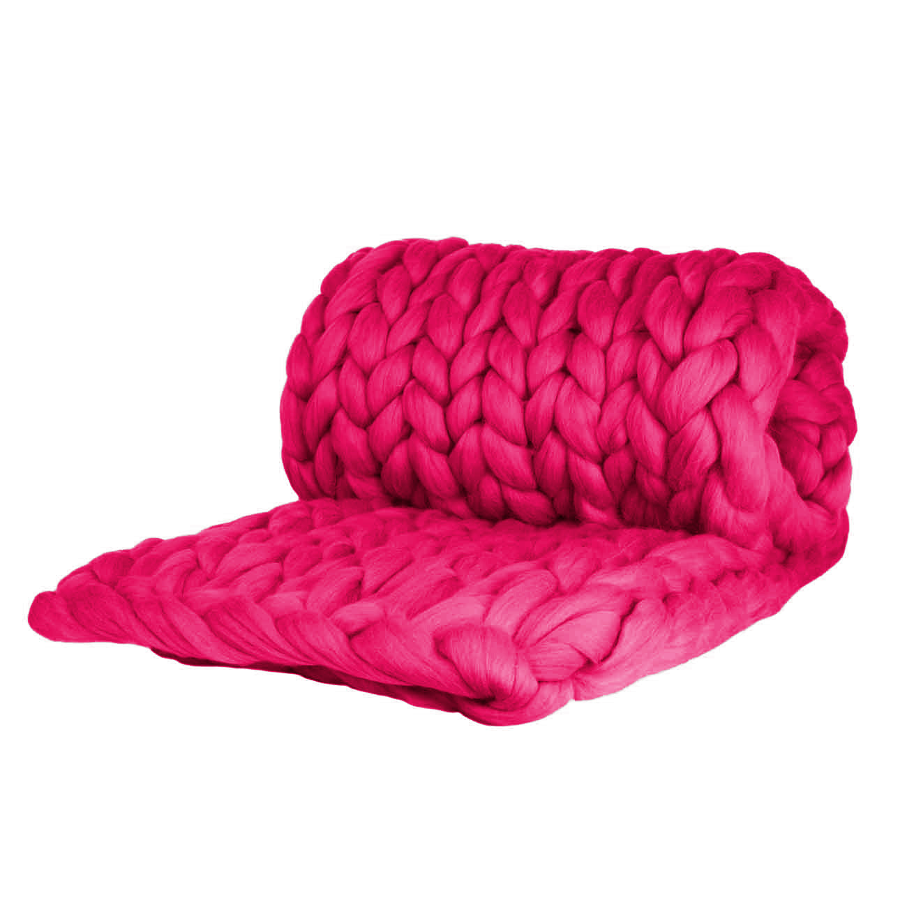 Wolldecke Cosima Chunky Knit, berry