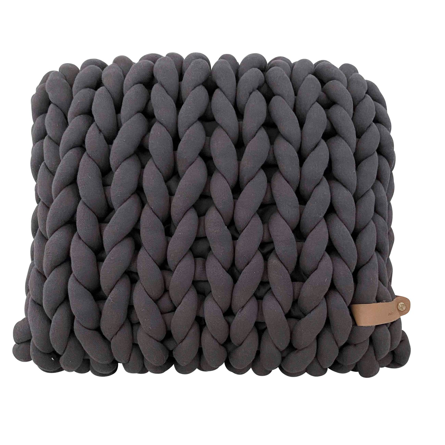 XXL Grobstrick Kissen Cotton Tube, dunkelgrau