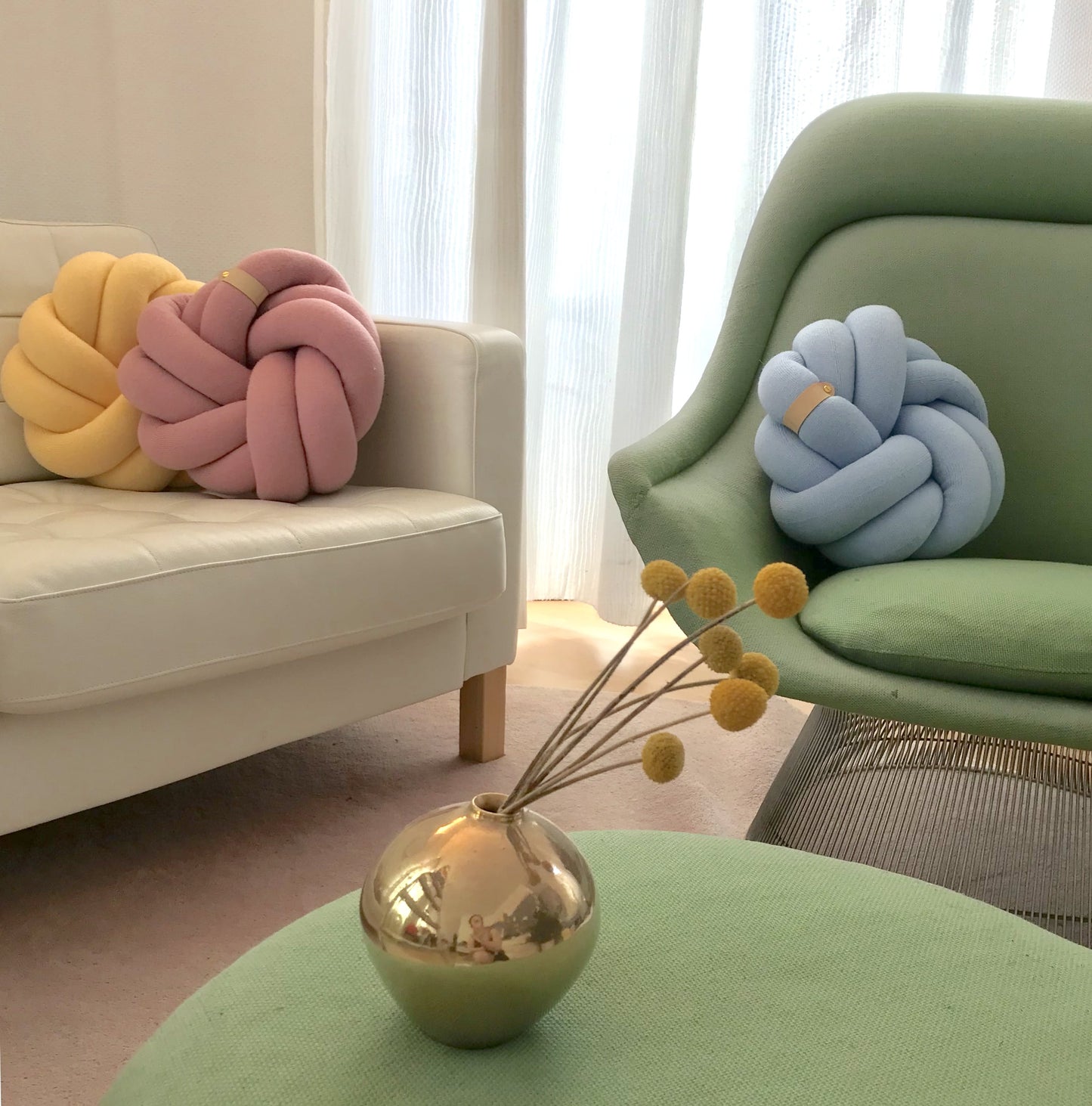 Knotenkissen Blossom, sun