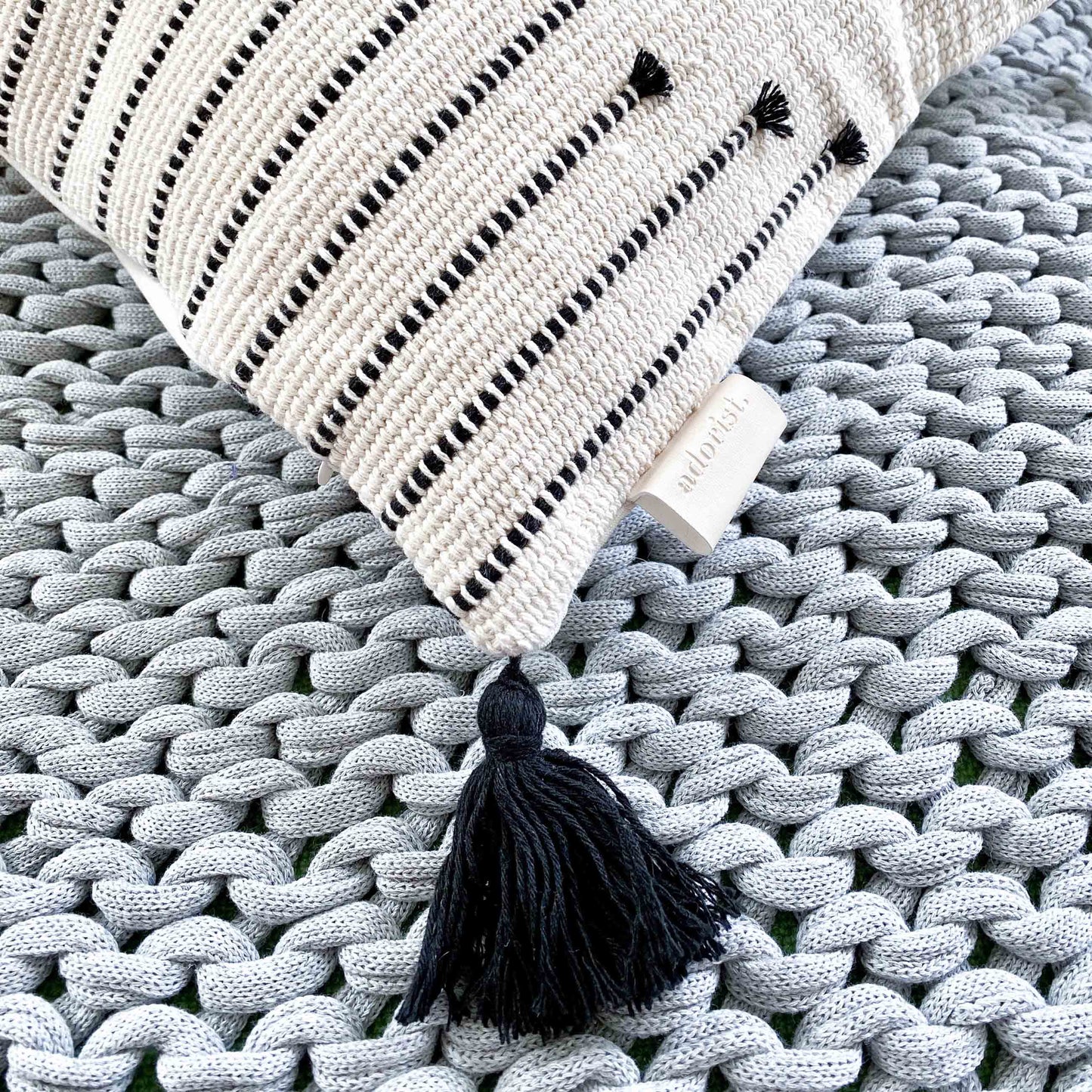 Boho-Set Kissenbezug Tassel inkl. Innenkissen, rechteckig