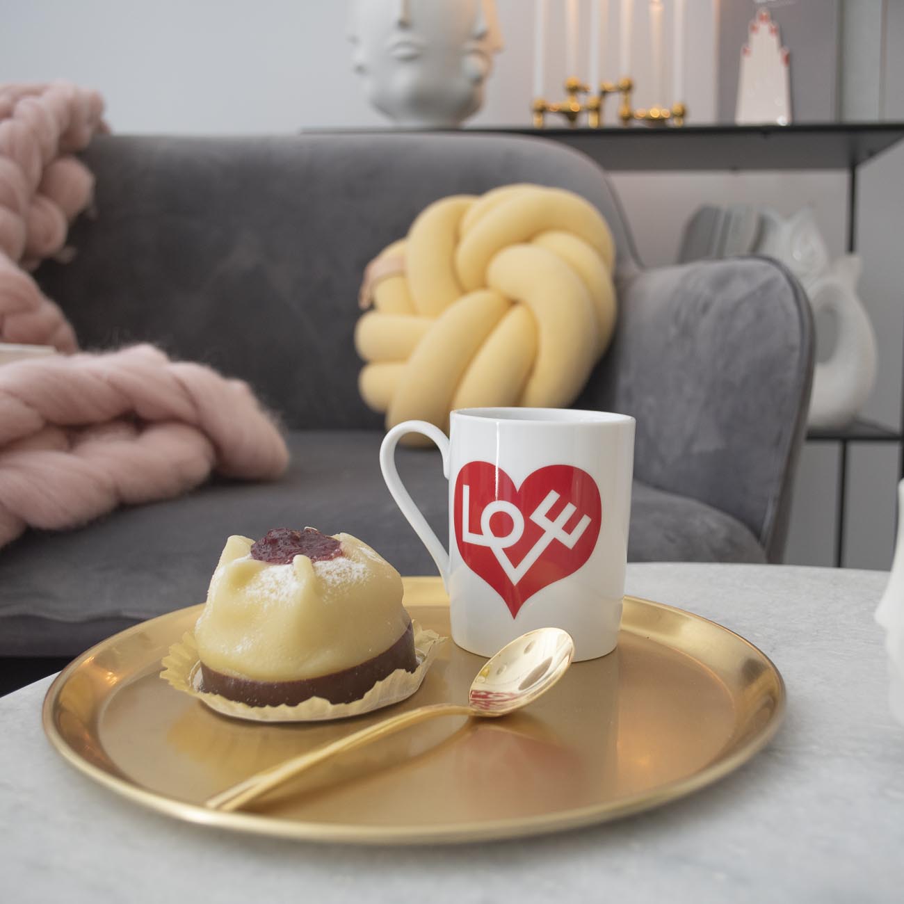 Knotenkissen Blossom, sun