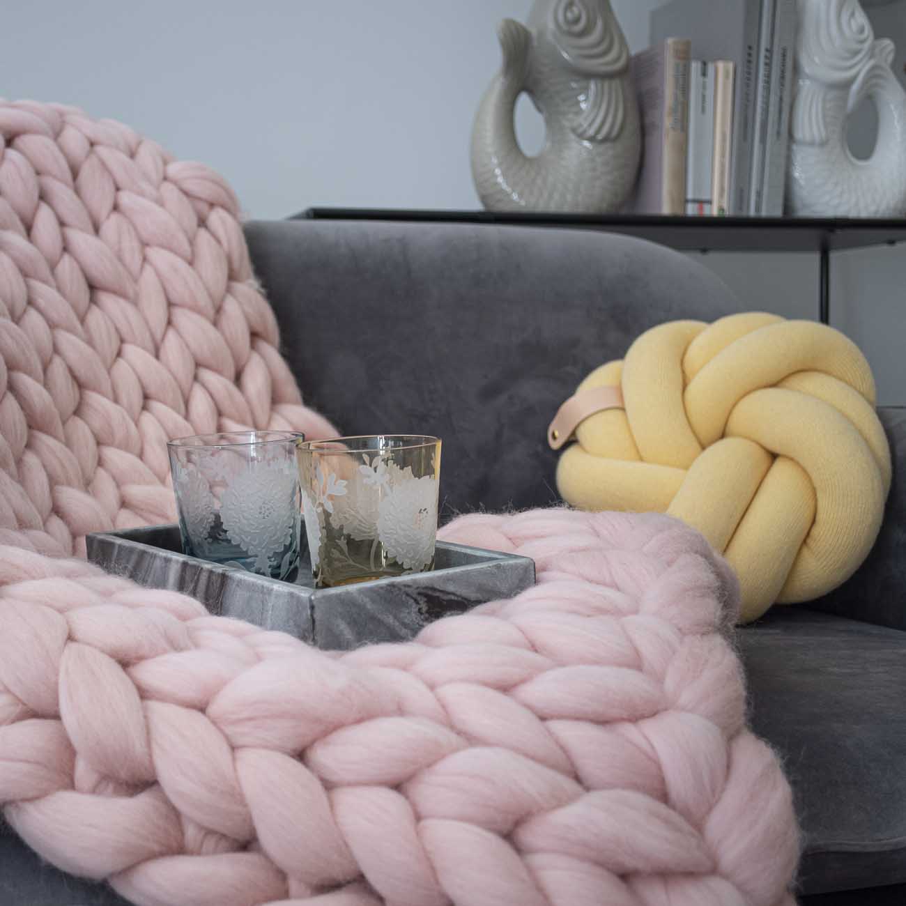 Knotenkissen Blossom, sun