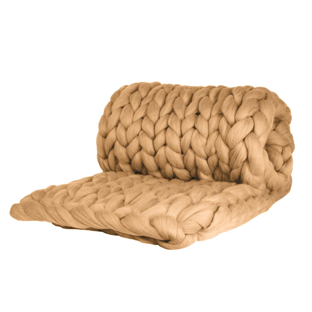 Wolldecke Cosima Chunky Knit, beige