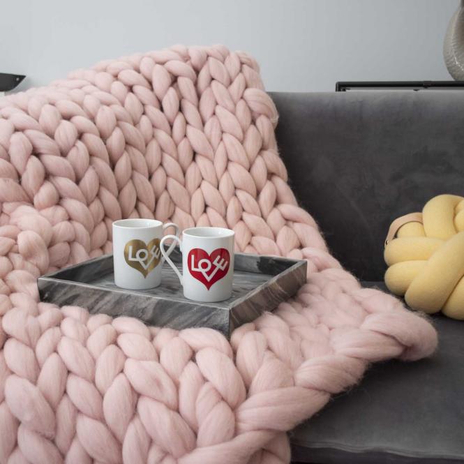 Marmortablett, quadratisch dunkelgrau