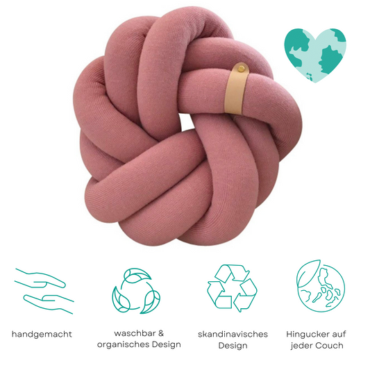 Knotenkissen Blossom, rose