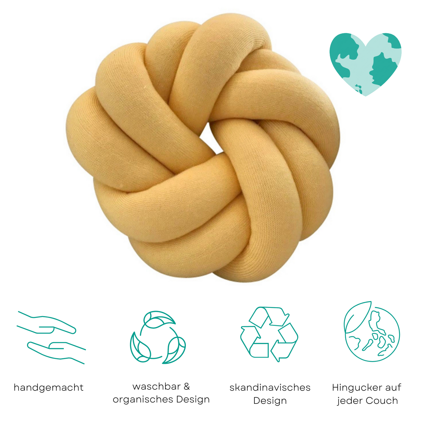 Knotenkissen Blossom, sun