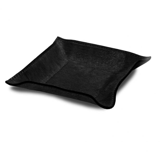 Lederablage Jack Pony quadratisch Schwarz