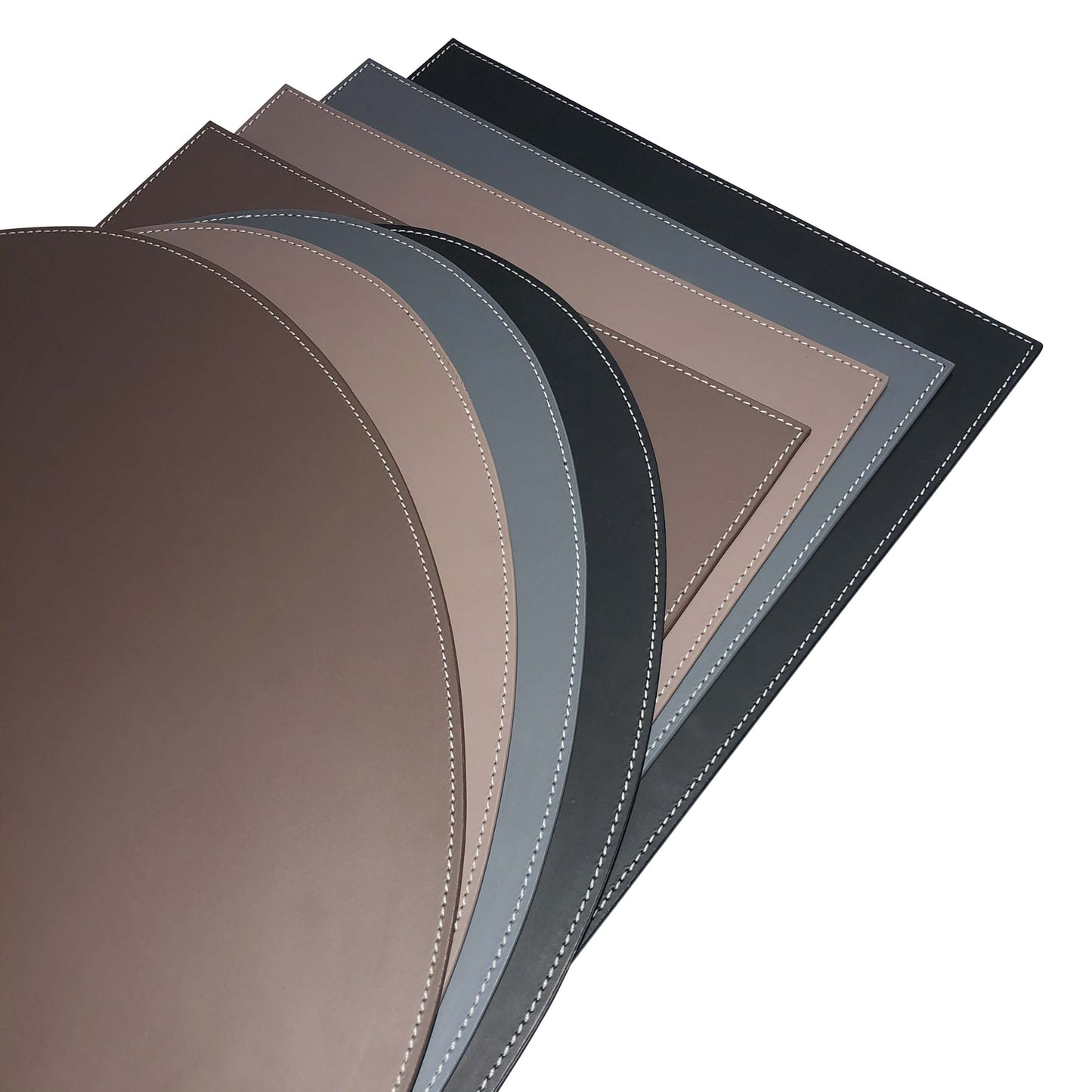 Leder Tischset, Lederunterlage KANON rechteckig, taupe
