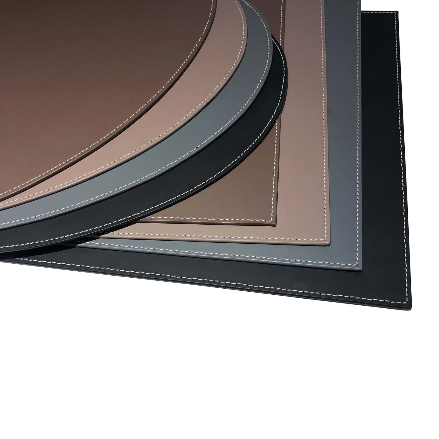 Leder Tischset, Lederunterlage KANON rechteckig, taupe