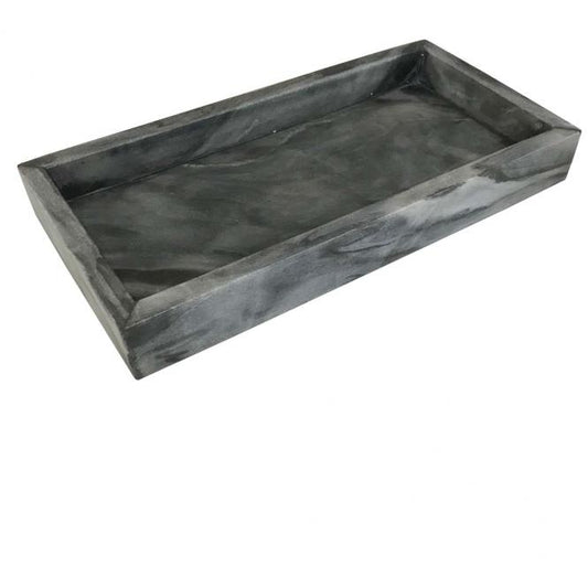 Marmortablett, rechteckig dunkelgrau