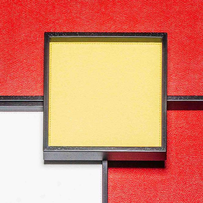 Lederablage Phorma quadratisch small, lemon