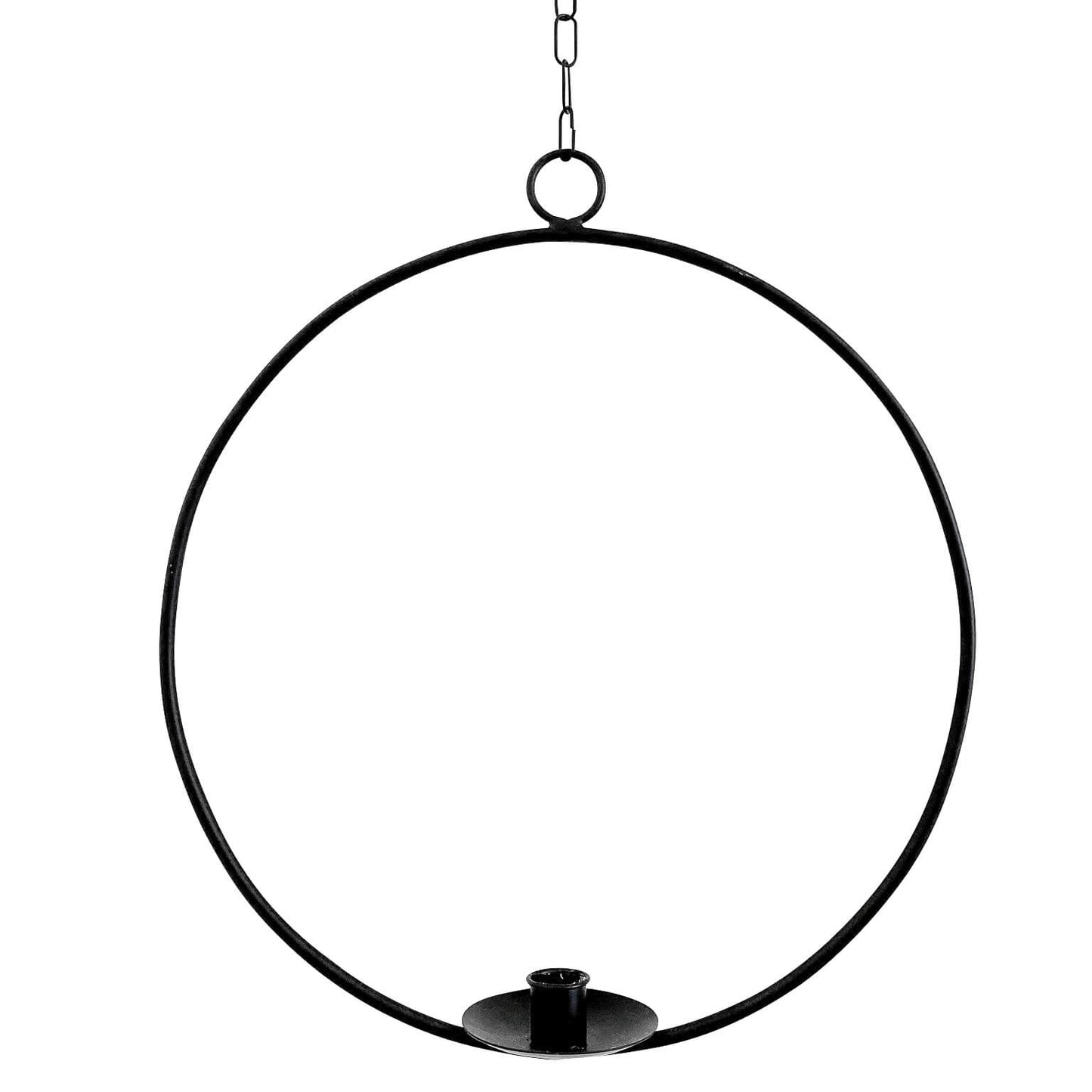 Dekoring mit Vase/Kerzenhalter Ijus Rund, schwarz