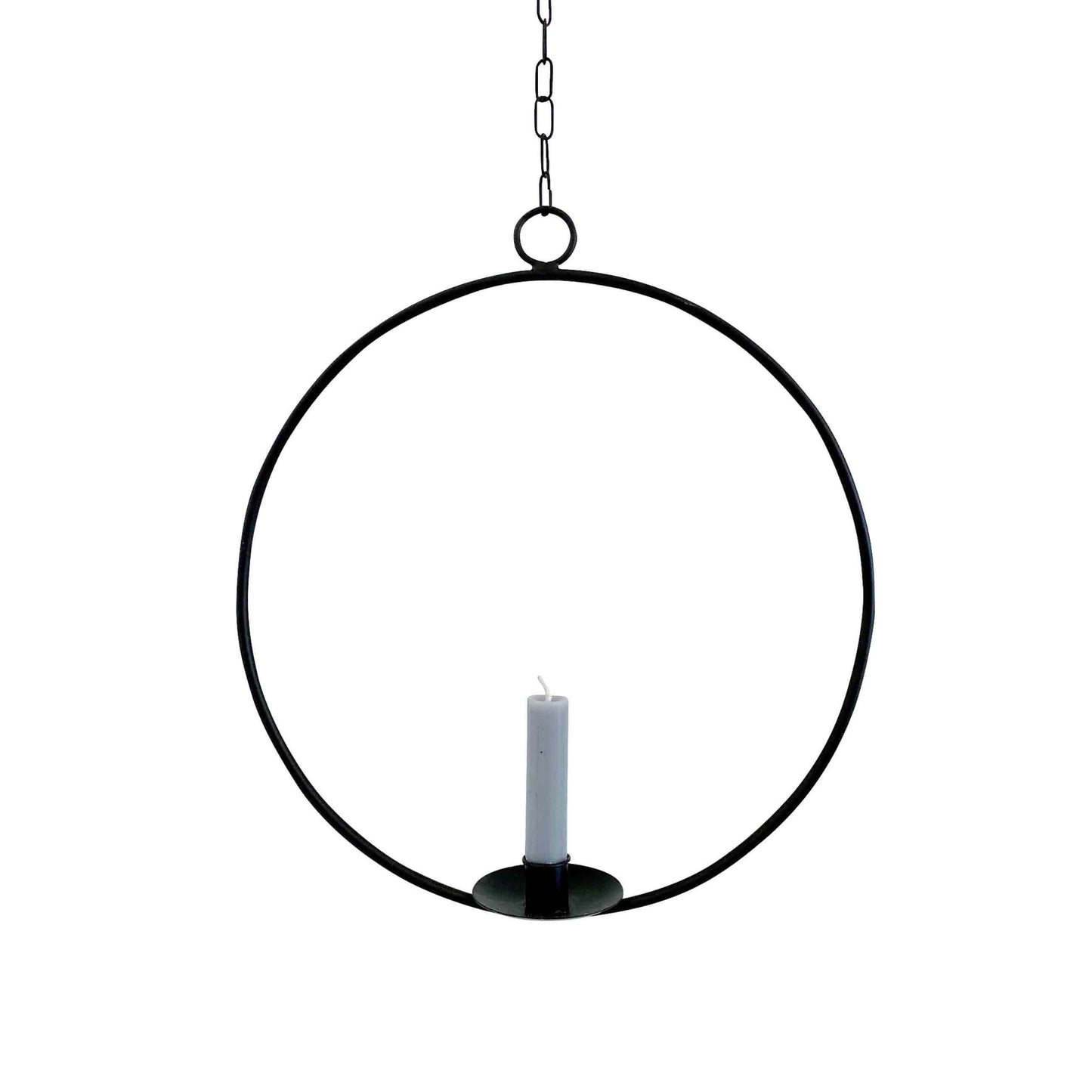 Dekoring mit Vase/Kerzenhalter Ijus Rund, schwarz