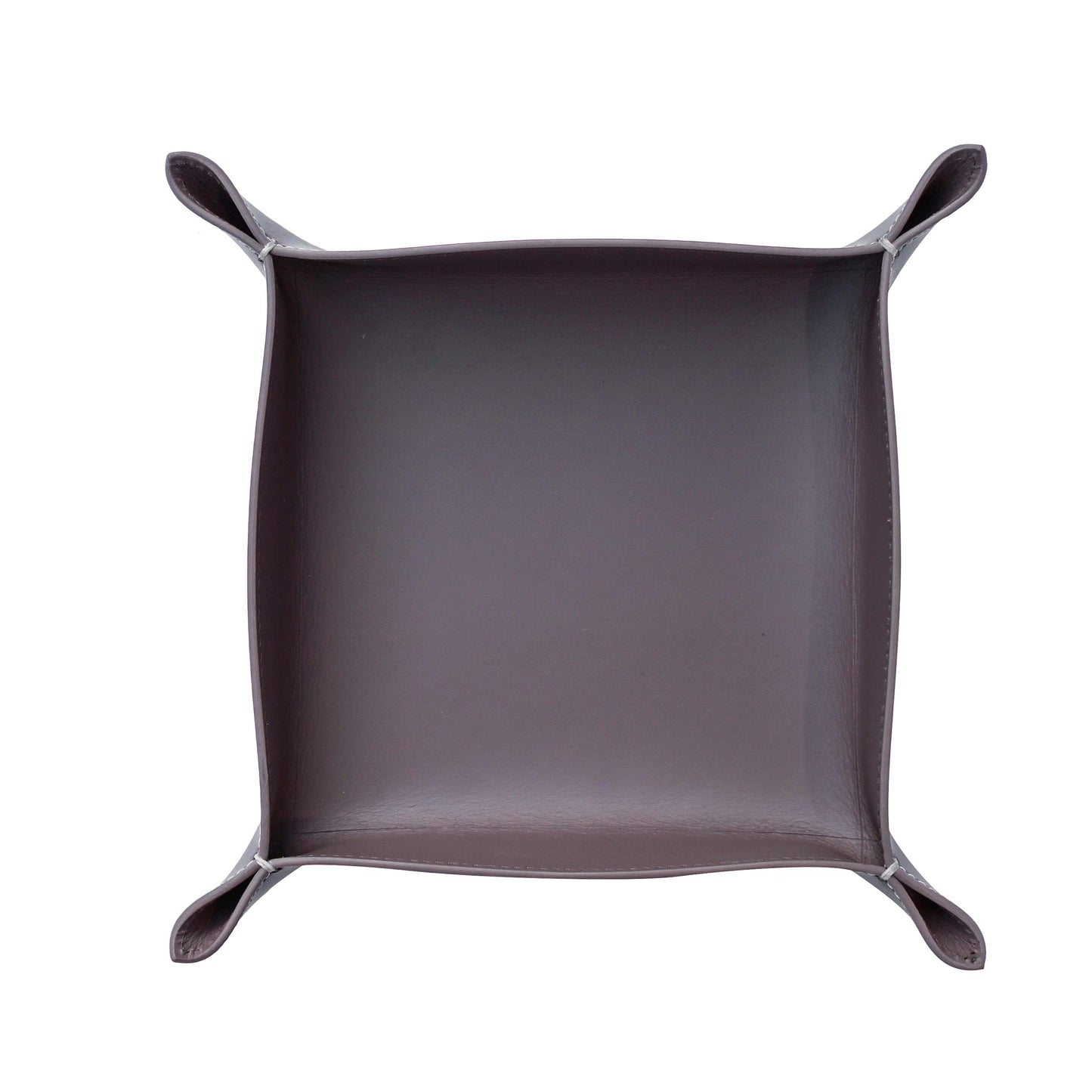 Lederschale Taschenleerer Corium 20 x 20 cm, taupe