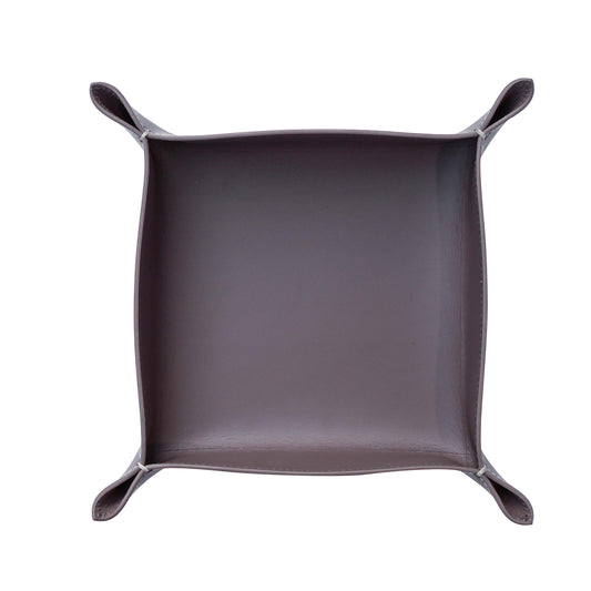 Lederschale Taschenleerer Corium 20 x 20 cm, taupe