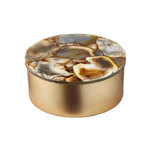 Agate Box goldfarben, klein