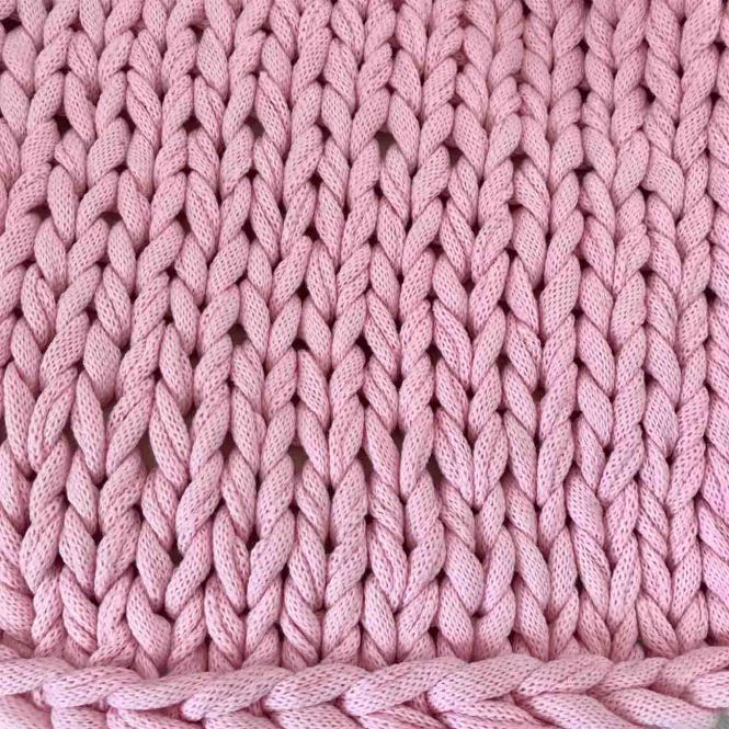 Grobstrickdecke Juna Chunky Knit, vegan, rosa