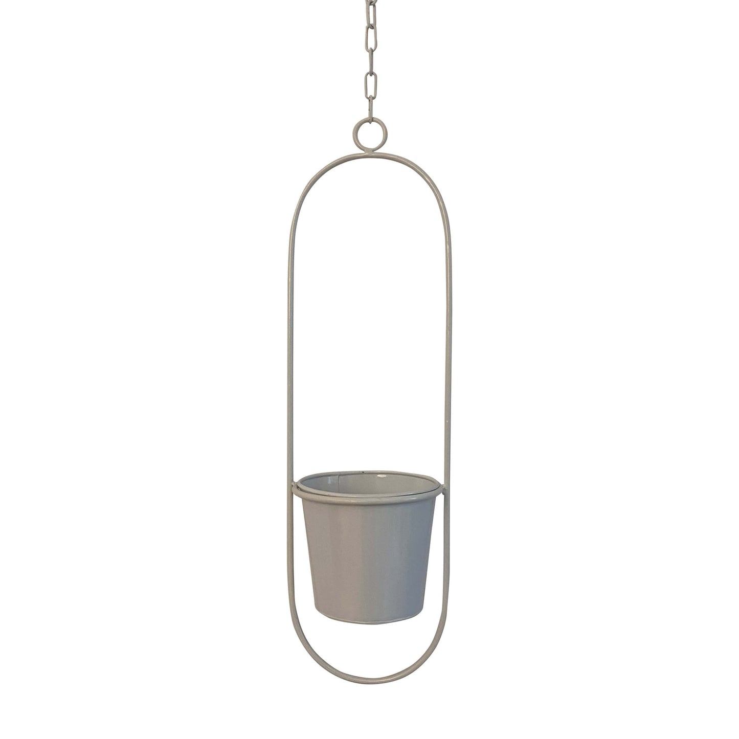Hängetopf, Dekoring mit Blumentopf "Hanging Garden" Oval, weiß