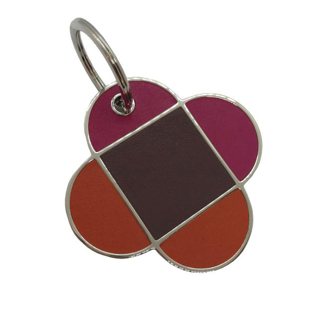 Schlüsselanhänger Inizio Double Heart, braun