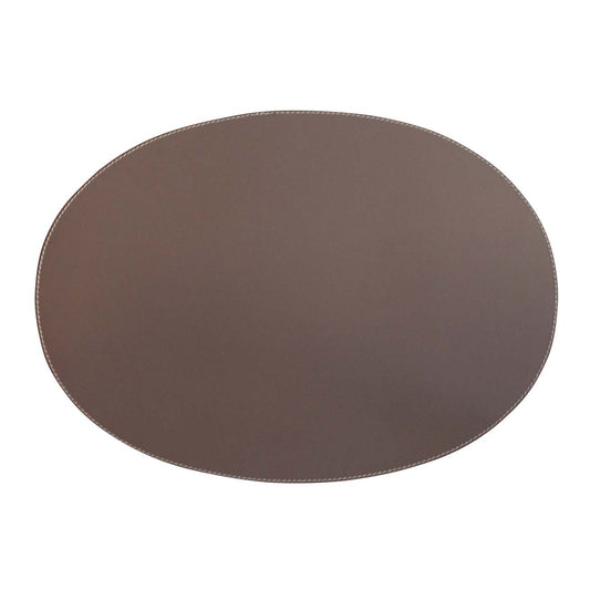 Leder Tischset, Lederunterlage KANON oval, taupe