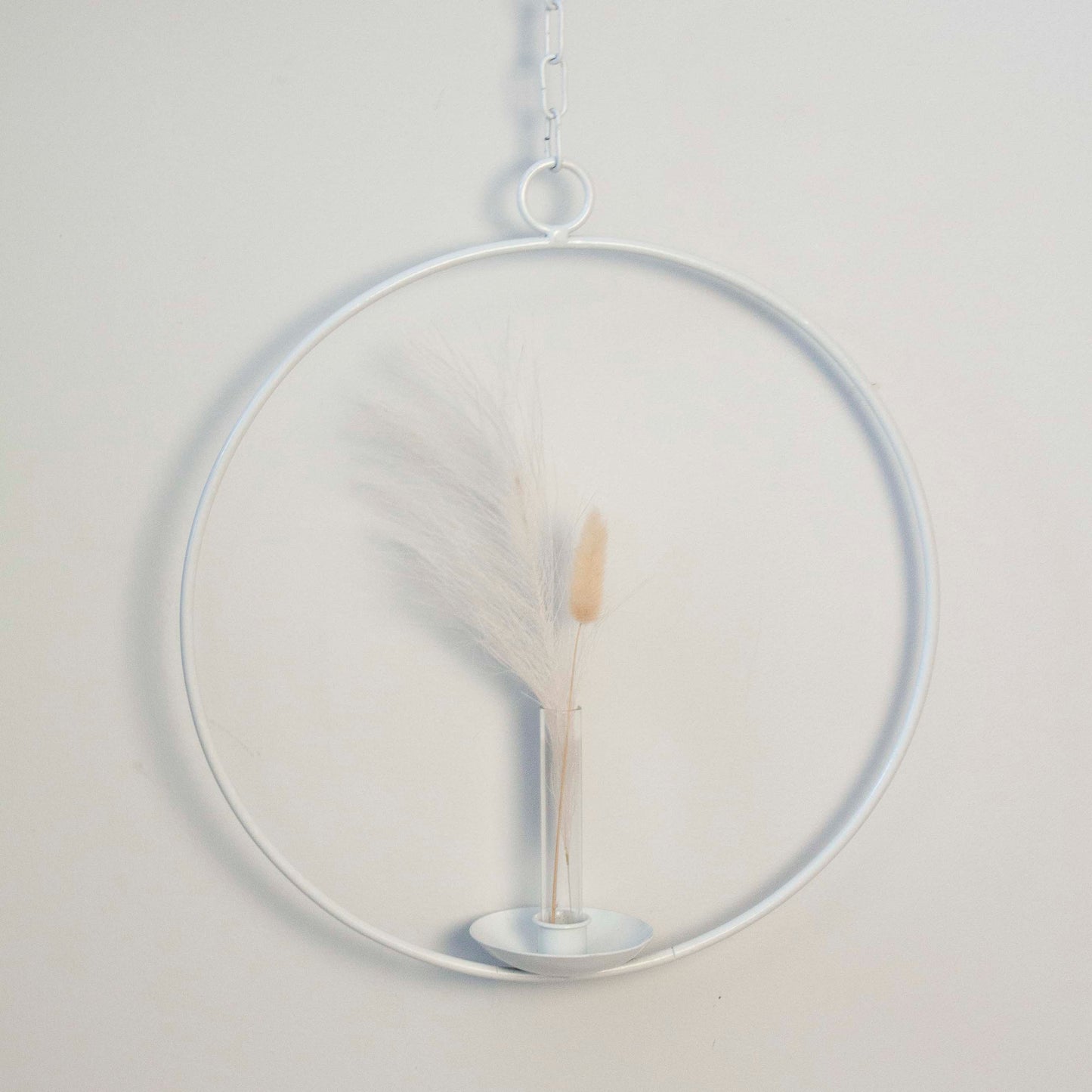 Dekoring mit Vase/Kerzenhalter Ijus Rund, weiß