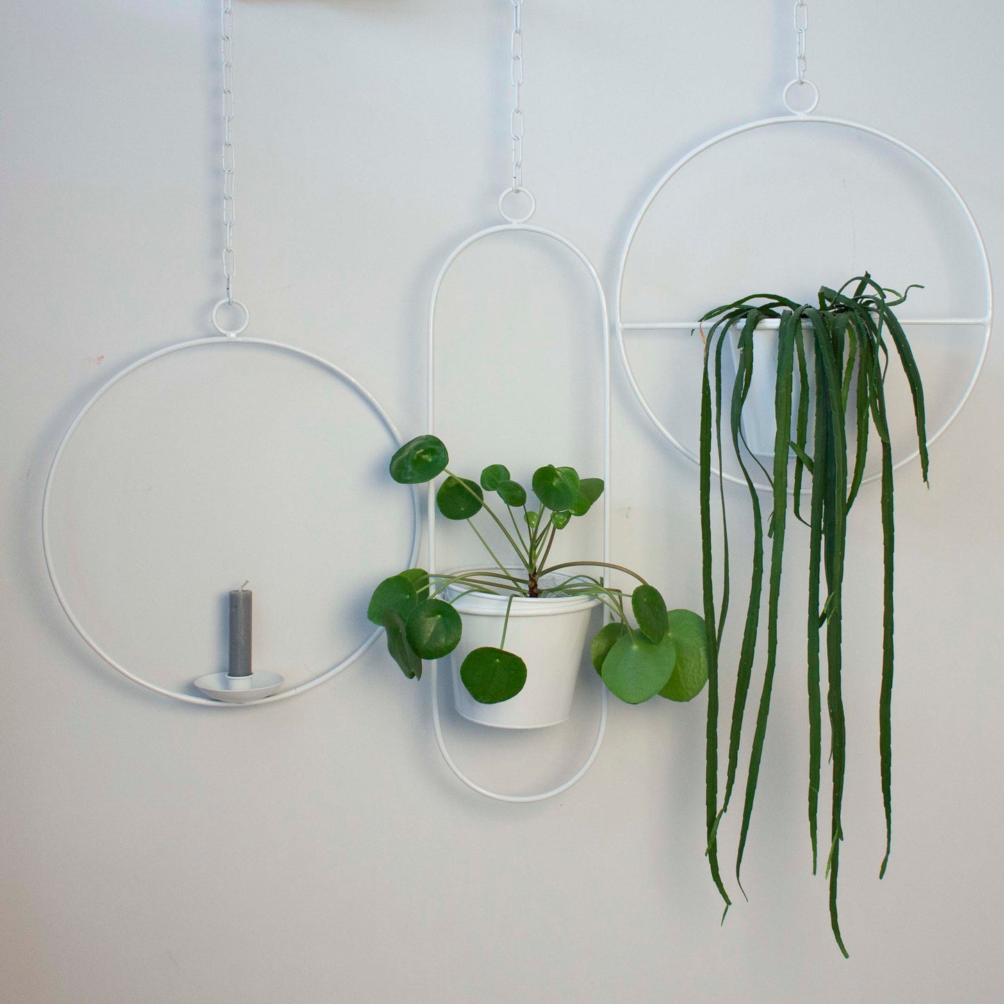 Dekoring mit Vase/Kerzenhalter Ijus Rund, weiß