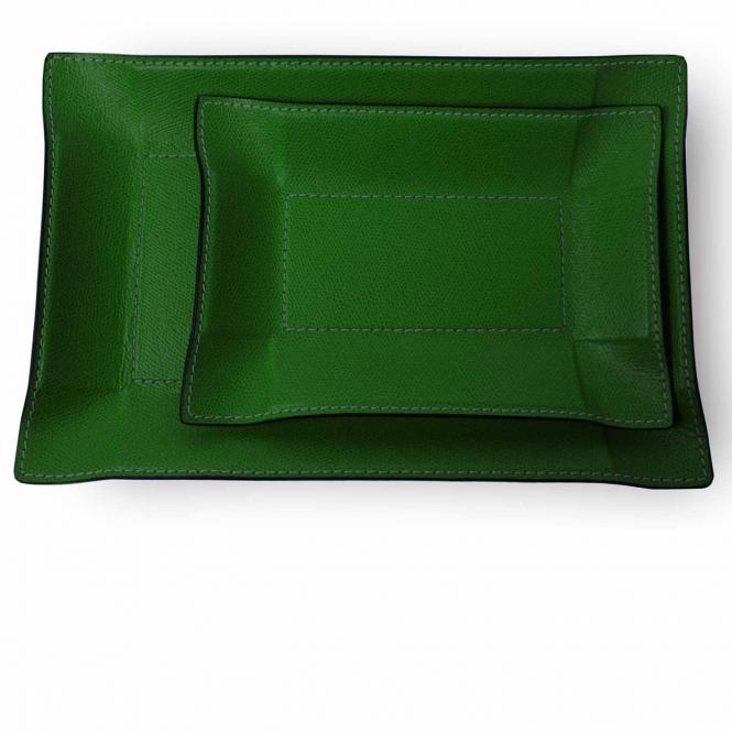 Lederablage Jack rechteckig Racing Green